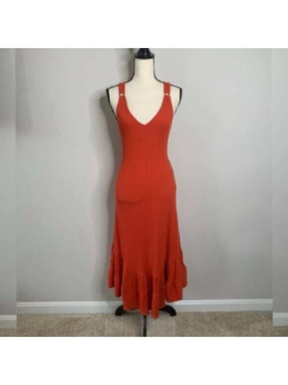 Free People Into You Orange Midi/Maxi Dress - Picture 6 of 14